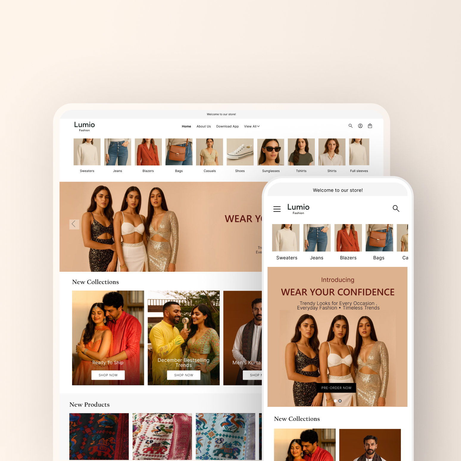 <h5>Myntra style <br>
<h2>Your fashion brand, online