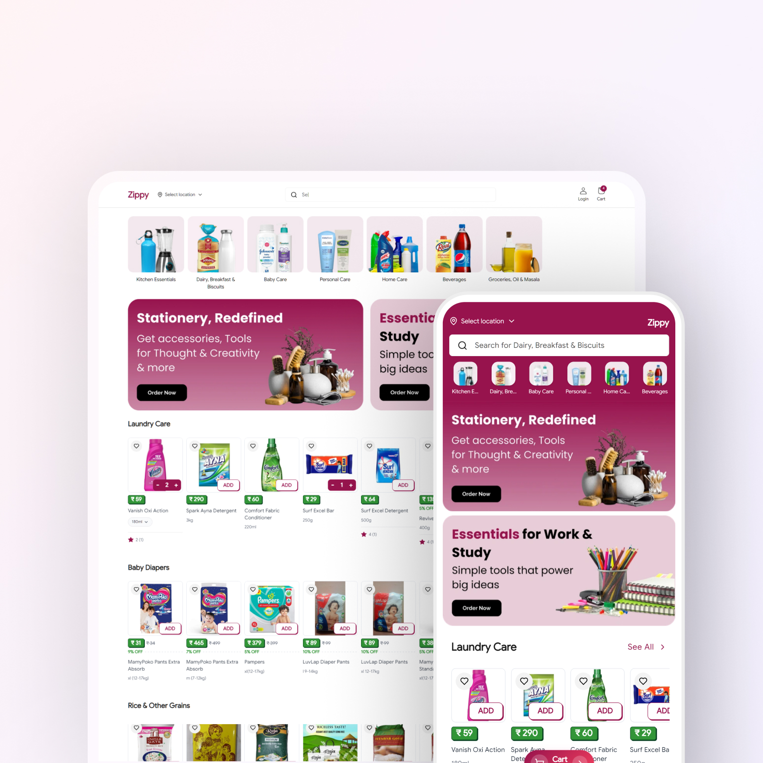 <h5>Zepto/Blinkit style<br>

<h2>Kirana goes quick-commerce